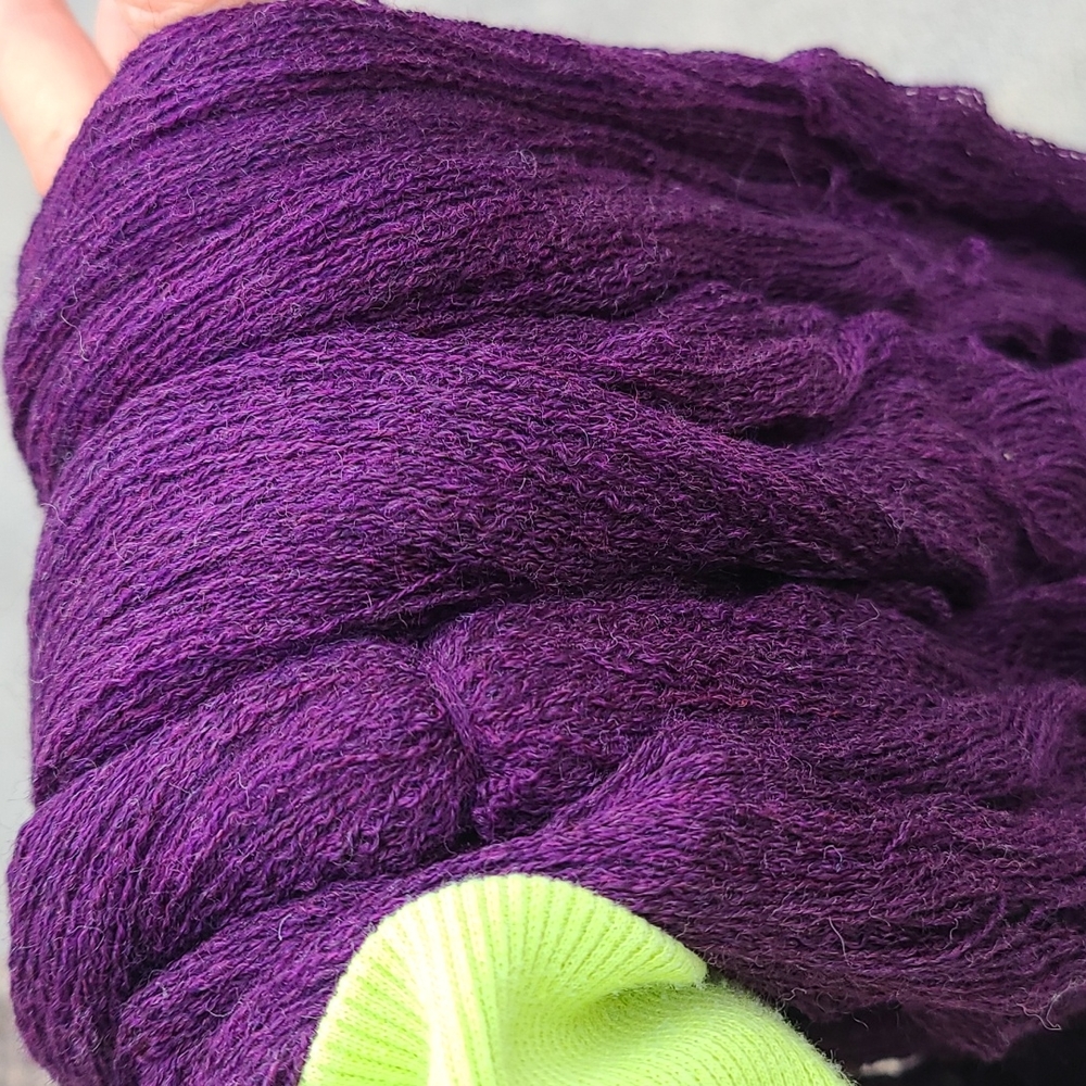 Dark plum cashmere yarn
